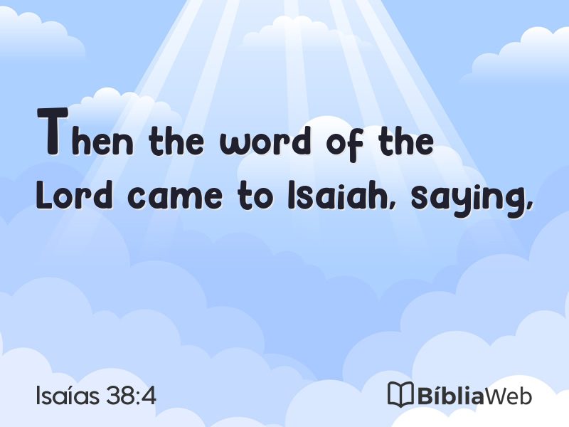 Isaías 38:4 em imagem para compartilhar