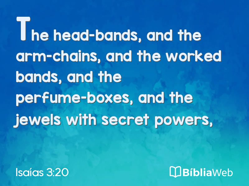 Isaías 3:20 em imagem para compartilhar