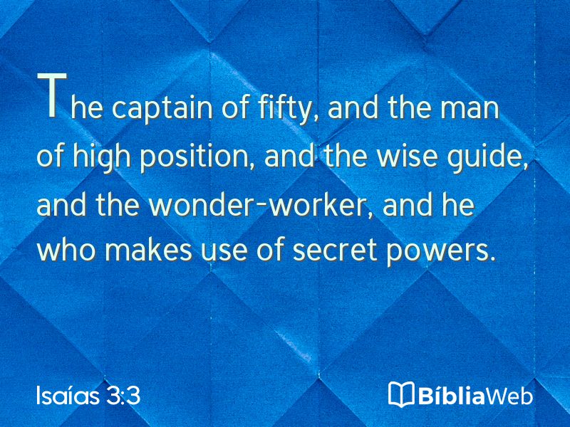 Isaías 3:3 em imagem para compartilhar