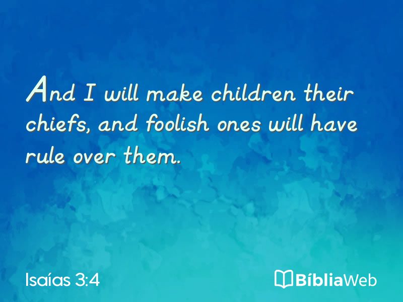 Isaías 3:4 em imagem para compartilhar