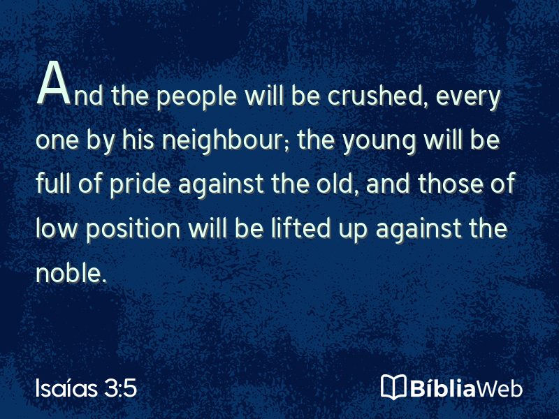 Isaías 3:5 em imagem para compartilhar