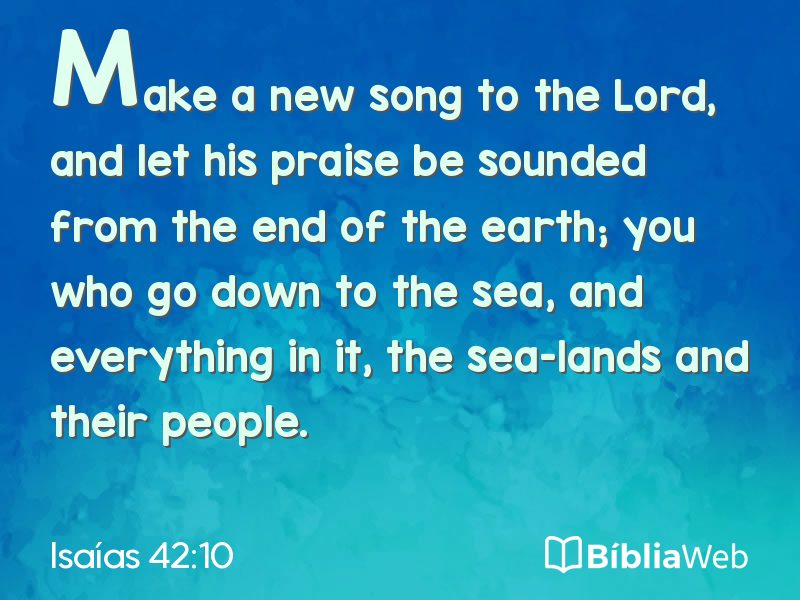 Isaías 42:10 em imagem para compartilhar