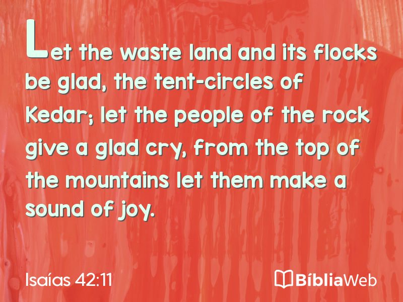 Isaías 42:11 em imagem para compartilhar