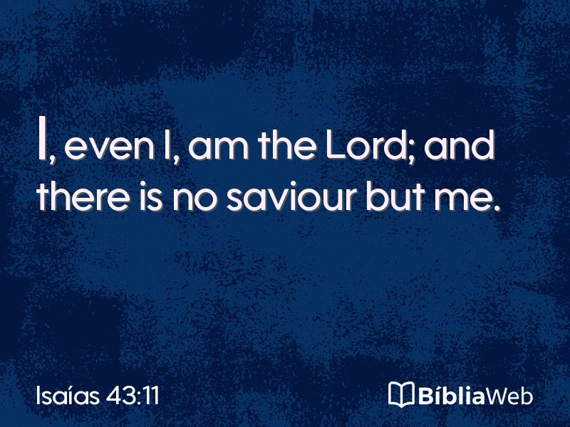 Isaías 43:11 em imagem para compartilhar