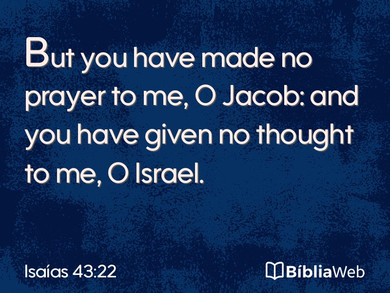 Isaías 43:22 em imagem para compartilhar