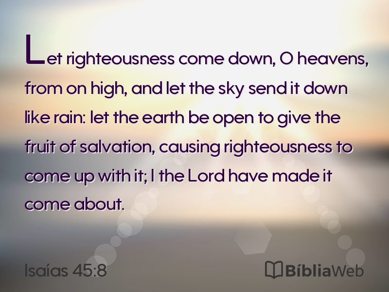 Isaías 45:8 em imagem para compartilhar