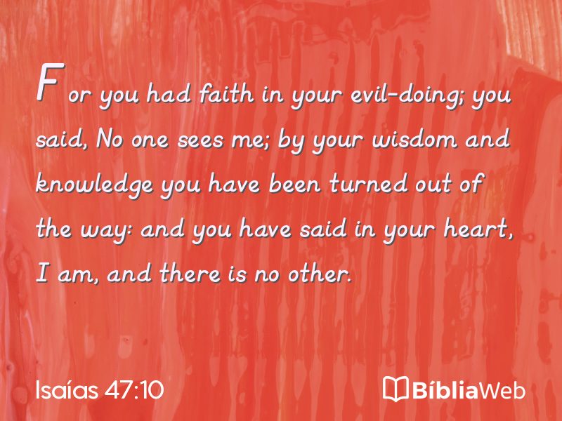 Isaías 47:10 em imagem para compartilhar