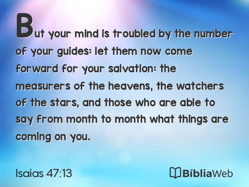 Isaías 47:13 em imagem para compartilhar