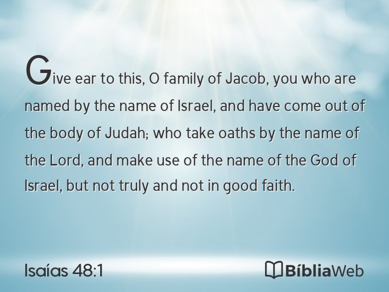 Isaías 48:1 em imagem para compartilhar