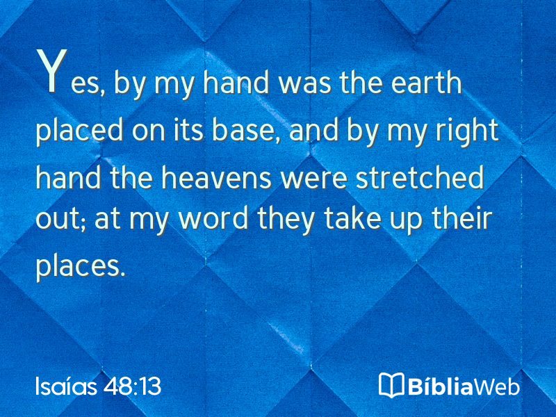 Isaías 48:13 em imagem para compartilhar