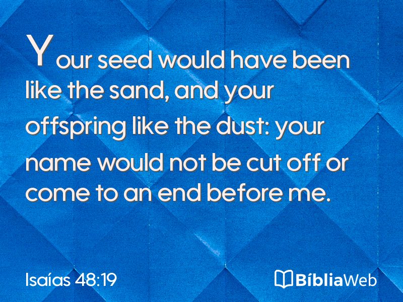 Isaías 48:19 em imagem para compartilhar