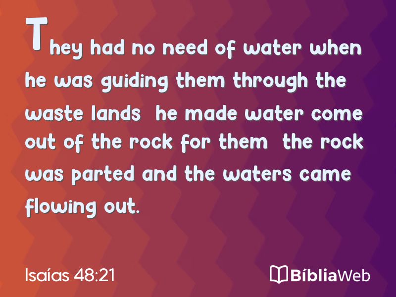 Isaías 48:21 em imagem para compartilhar