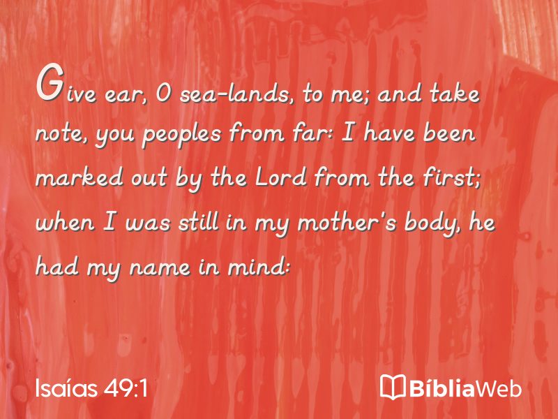 Isaías 49:1 em imagem para compartilhar