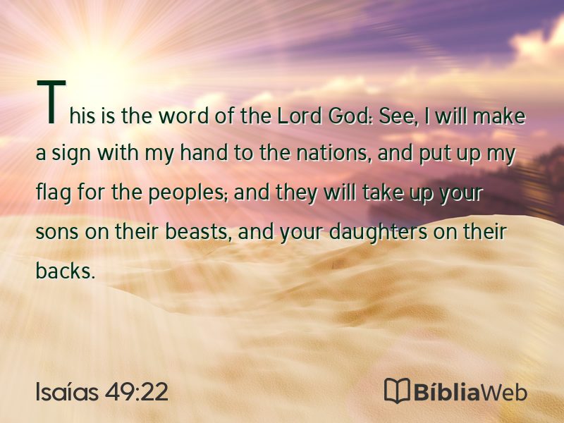 Isaías 49:22 em imagem para compartilhar
