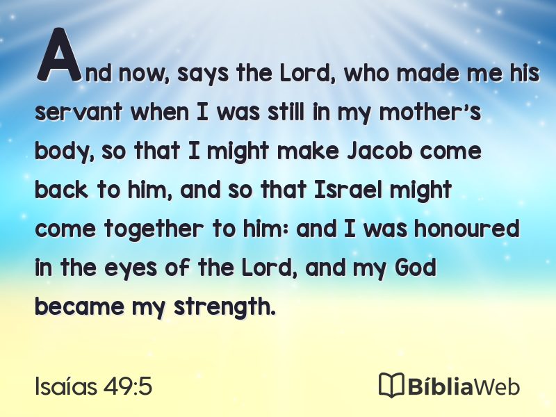 Isaías 49:5 em imagem para compartilhar