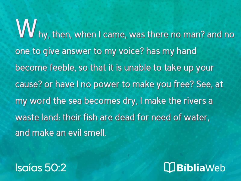 Isaías 50:2 em imagem para compartilhar