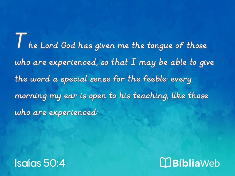 Isaías 50:4 em imagem para compartilhar