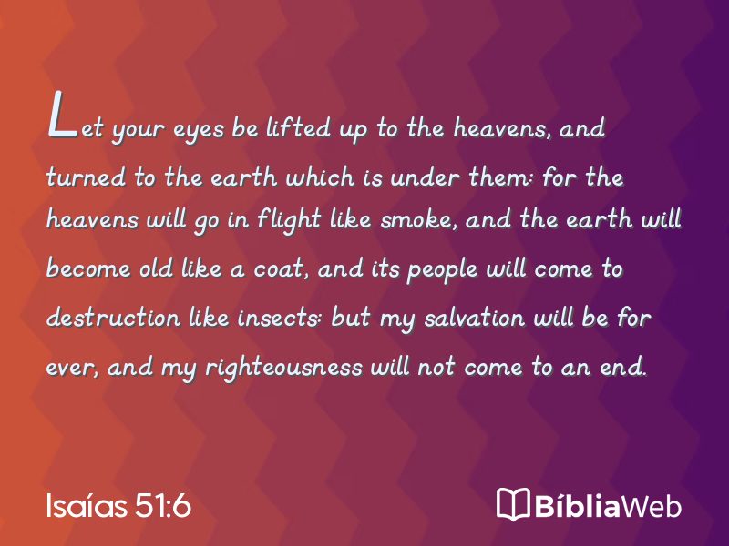 Isaías 51:6 em imagem para compartilhar