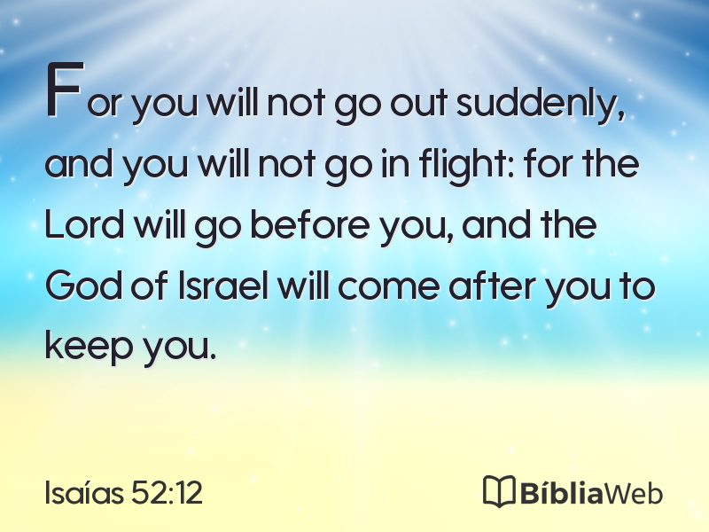 Isaías 52:12 em imagem para compartilhar