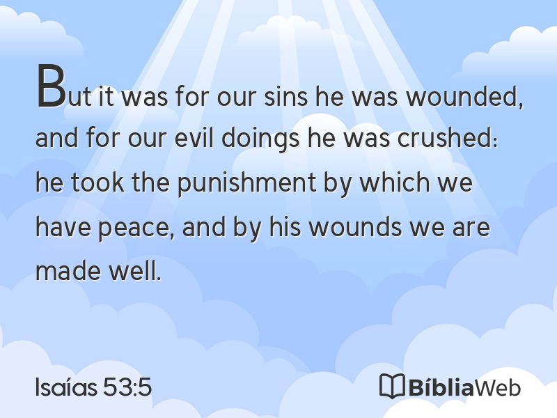 Isaías 53:5 em imagem para compartilhar