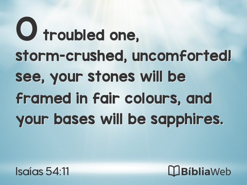 Isaías 54:11 em imagem para compartilhar