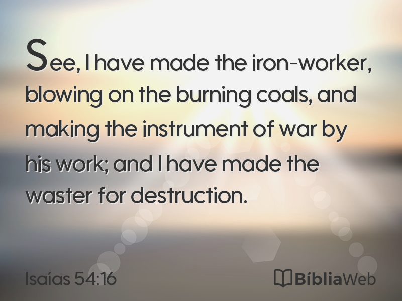 Isaías 54:16 em imagem para compartilhar