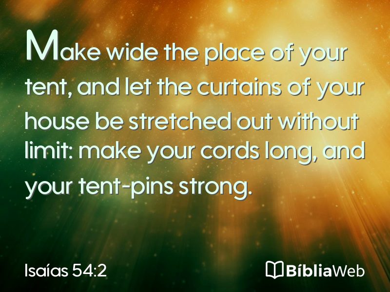 Isaías 54:2 em imagem para compartilhar