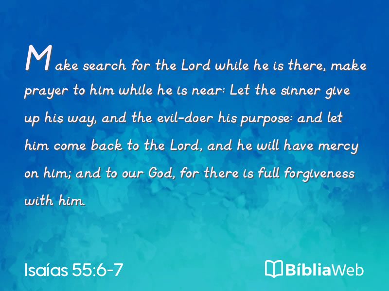 Isaías 55:6-7 em imagem para compartilhar