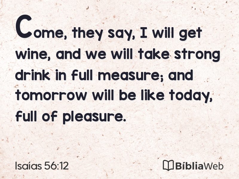Isaías 56:12 em imagem para compartilhar