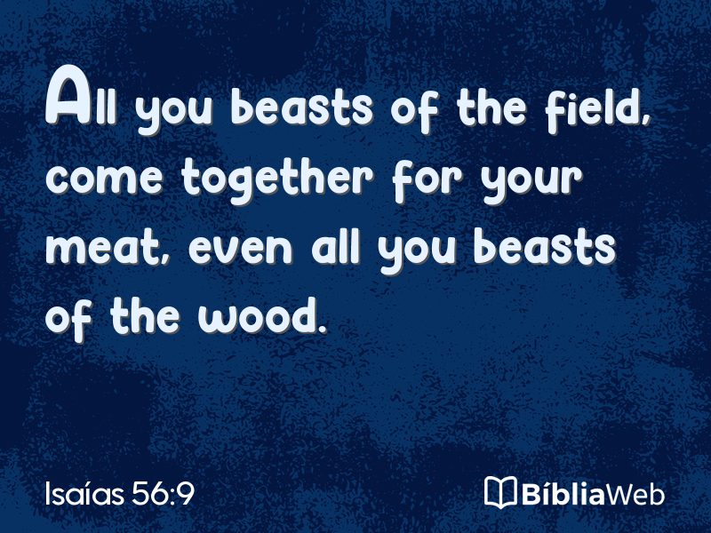 Isaías 56:9 em imagem para compartilhar