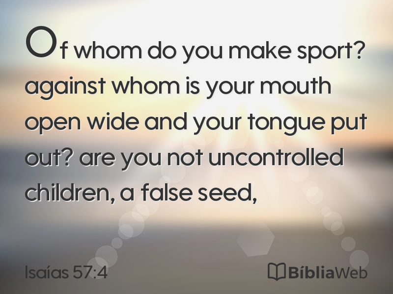 Isaías 57:4 em imagem para compartilhar