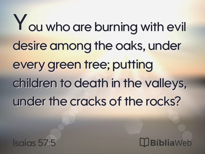 Isaías 57:5 em imagem para compartilhar