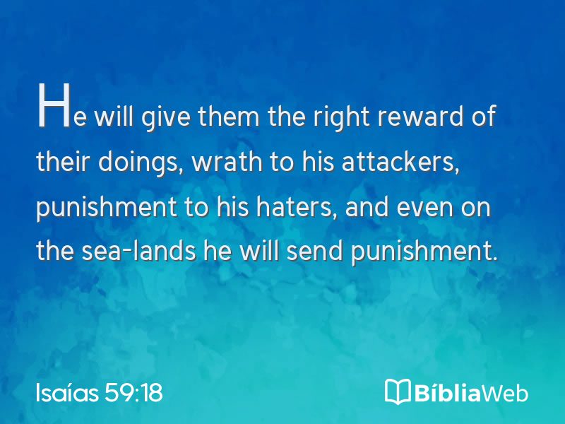 Isaías 59:18 em imagem para compartilhar