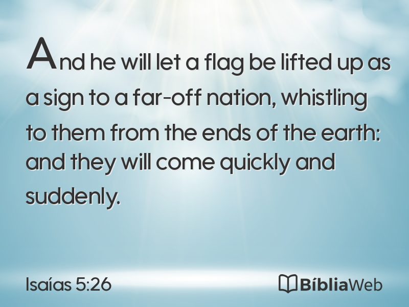 Isaías 5:26 em imagem para compartilhar