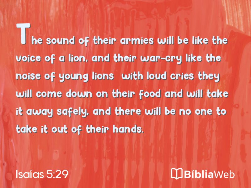 Isaías 5:29 em imagem para compartilhar