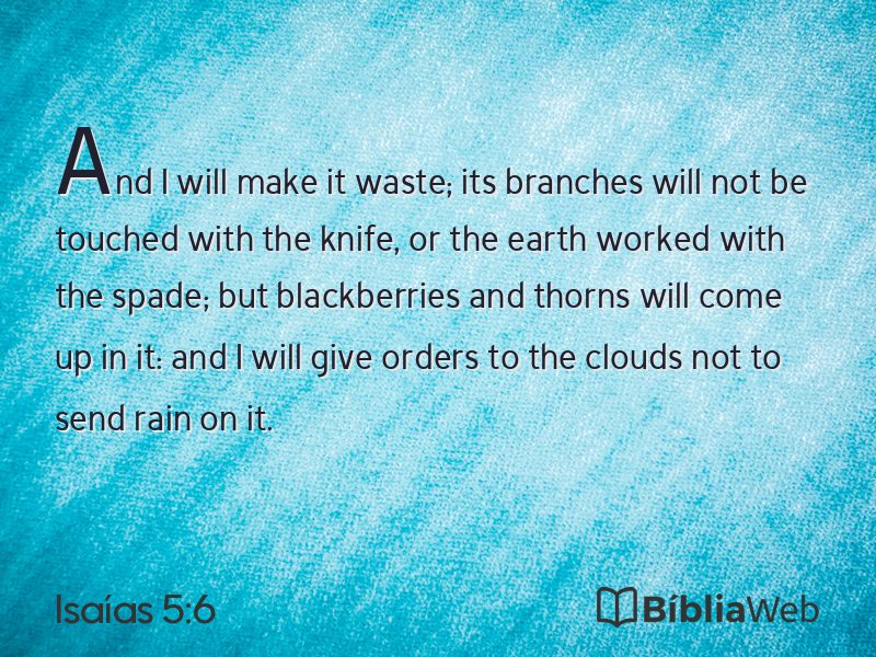 Isaías 5:6 em imagem para compartilhar
