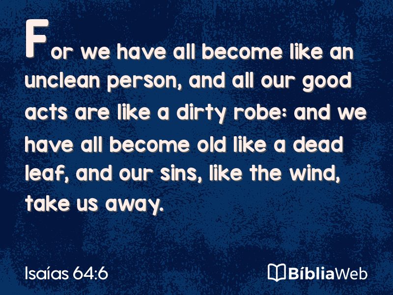 Isaías 64:6 em imagem para compartilhar