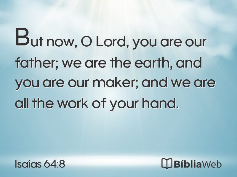 Isaías 64:8 em imagem para compartilhar