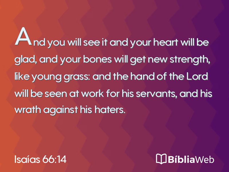 Isaías 66:14 em imagem para compartilhar