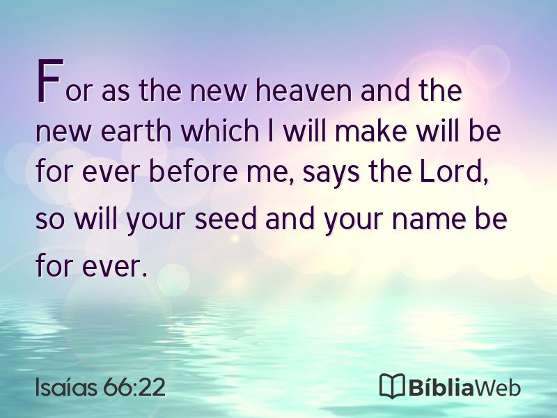 Isaías 66:22 em imagem para compartilhar