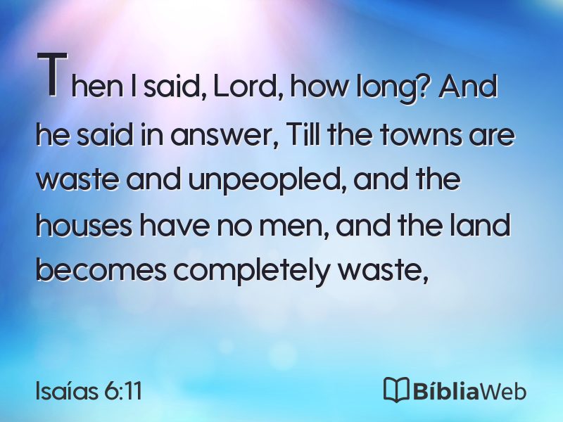 Isaías 6:11 em imagem para compartilhar