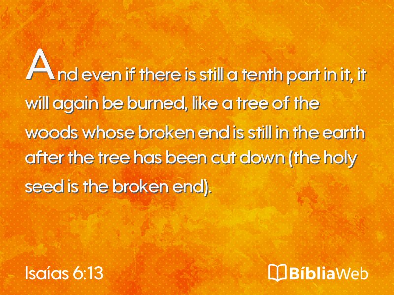 Isaías 6:13 em imagem para compartilhar