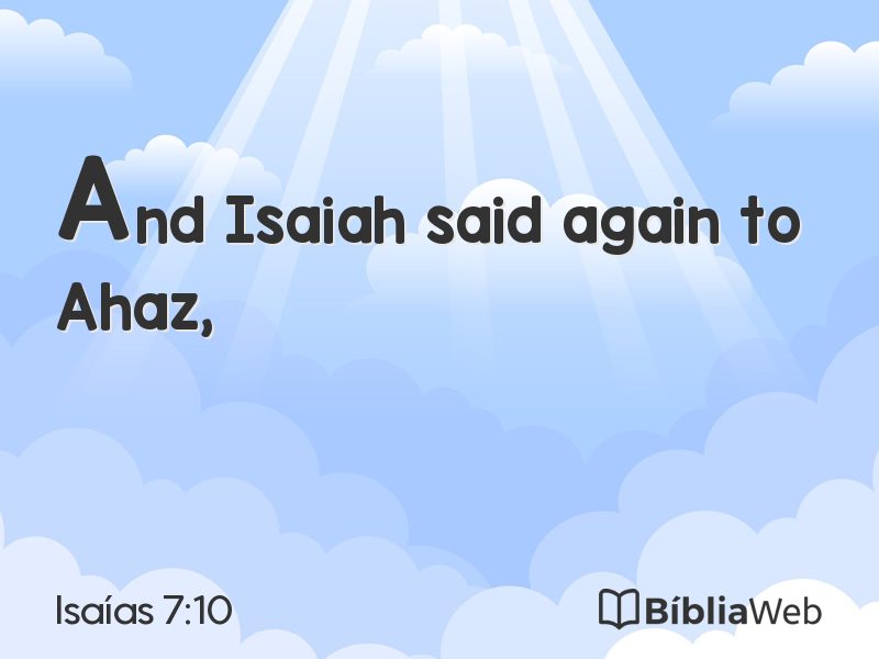 Isaías 7:10 em imagem para compartilhar