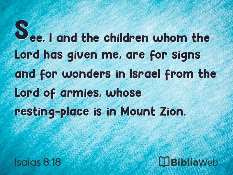 Isaías 8:18 em imagem para compartilhar