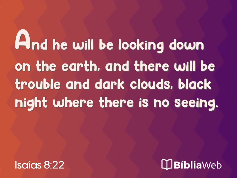 Isaías 8:22 em imagem para compartilhar