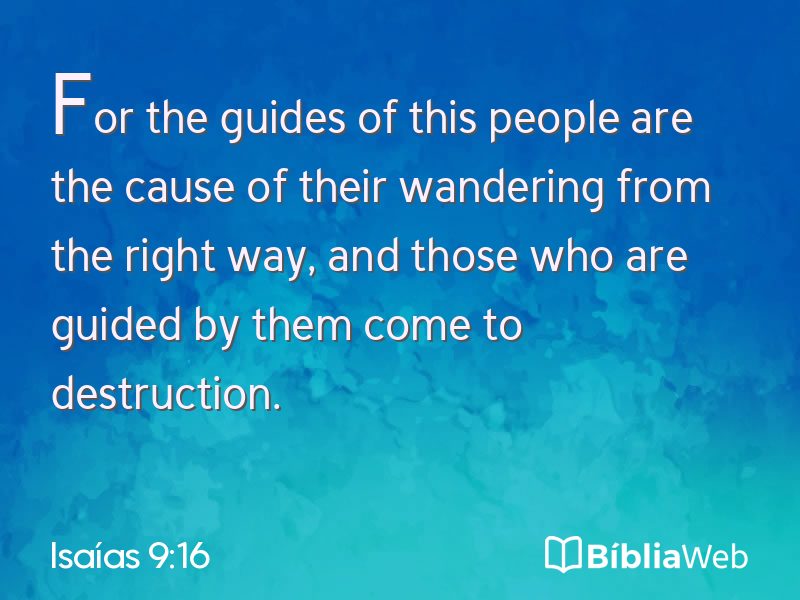 Isaías 9:16 em imagem para compartilhar
