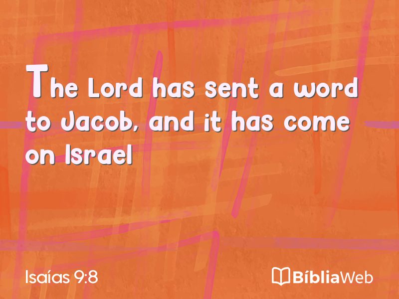 Isaías 9:8 em imagem para compartilhar