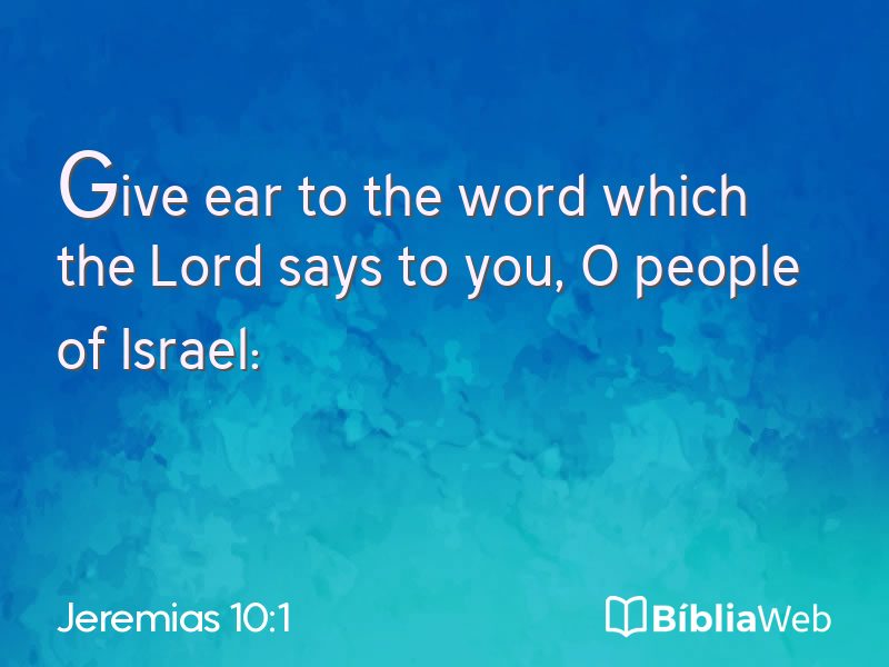 Jeremias 10:1 em imagem para compartilhar