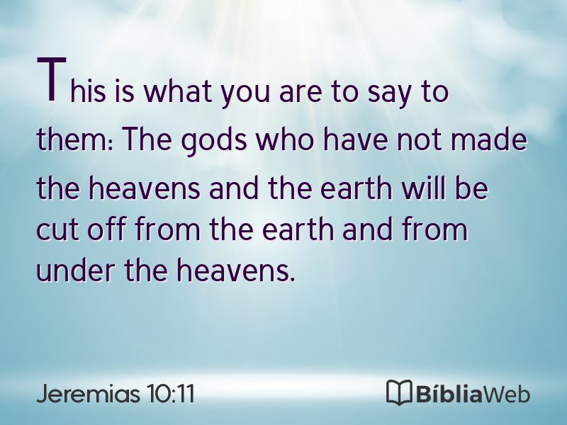 Jeremias 10:11 em imagem para compartilhar