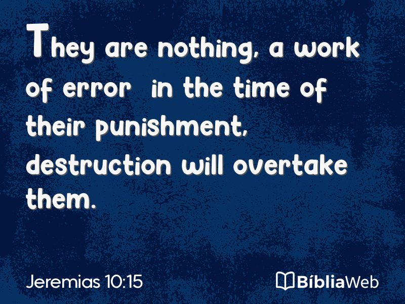 Jeremias 10:15 em imagem para compartilhar
